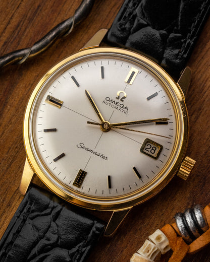 Omega Seamaster Automatic Date Crosshair dial Gold Ref. 166.002 (Cal. 565)