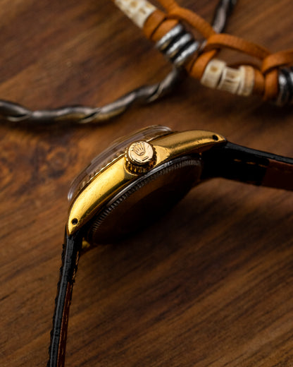 Tudor Princess Oysterdate "Fluted Bezel" Gold Ladies Ref. 7614 (Cal. ETA 2651)