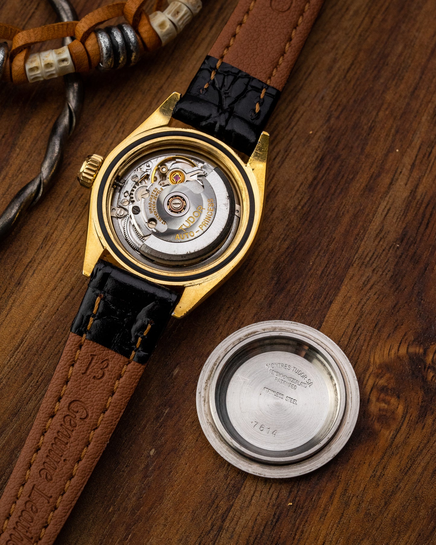 Tudor Princess Oysterdate "Fluted Bezel" Gold Ladies Ref. 7614 (Cal. ETA 2651)