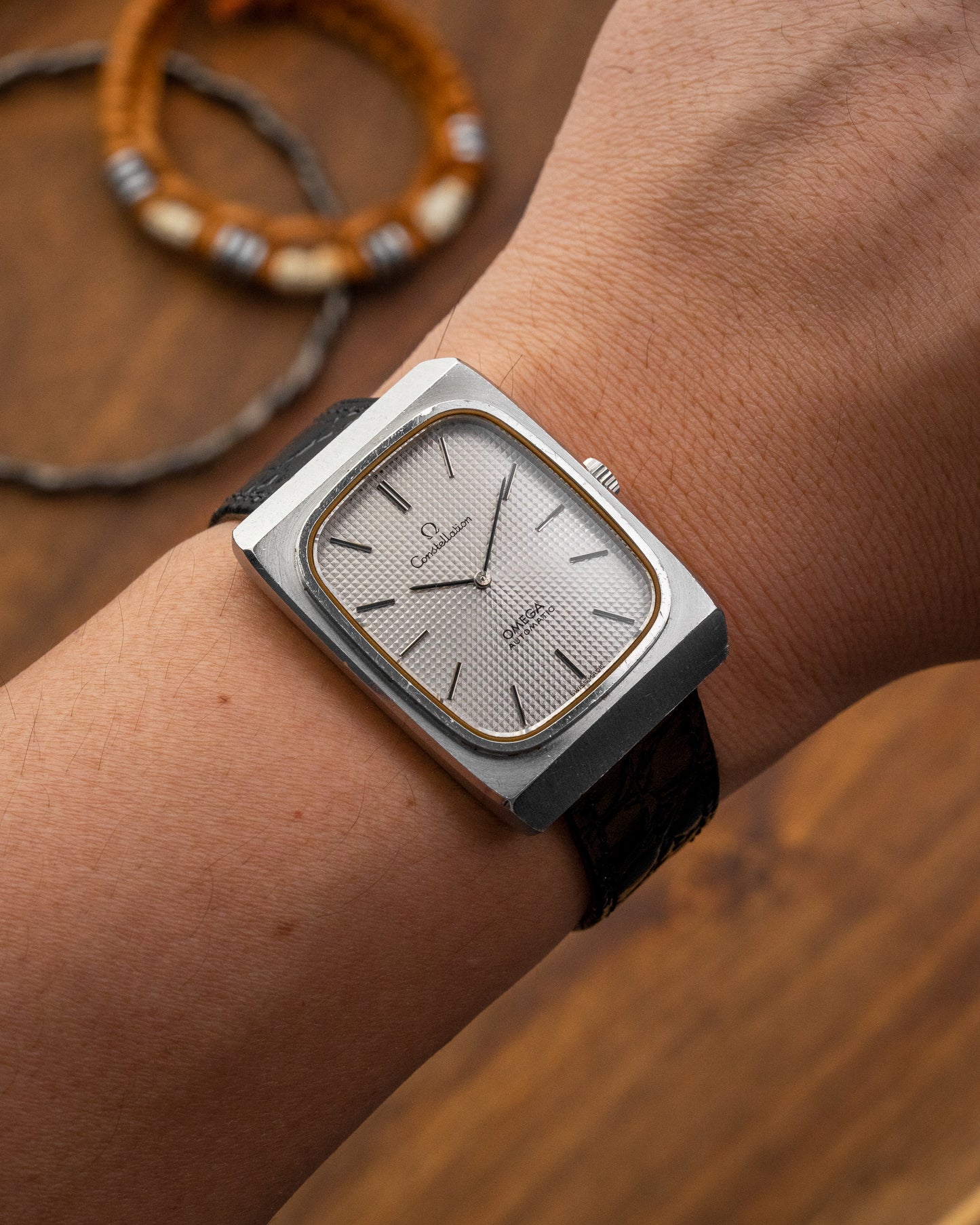 Omega Constellation "Waffle dial" Jumbo Rectangular Ref. 155.0014 (Cal. 711)
