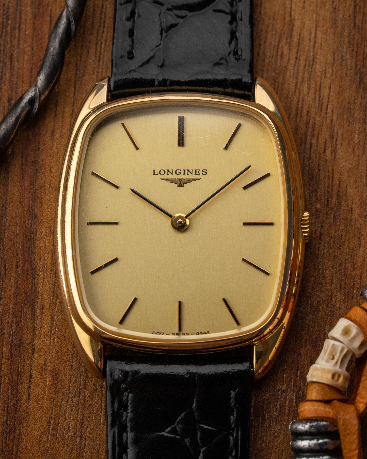 Longines "Cushion" Rectangular Gold Ref. 4448 (Cal. 847.4)