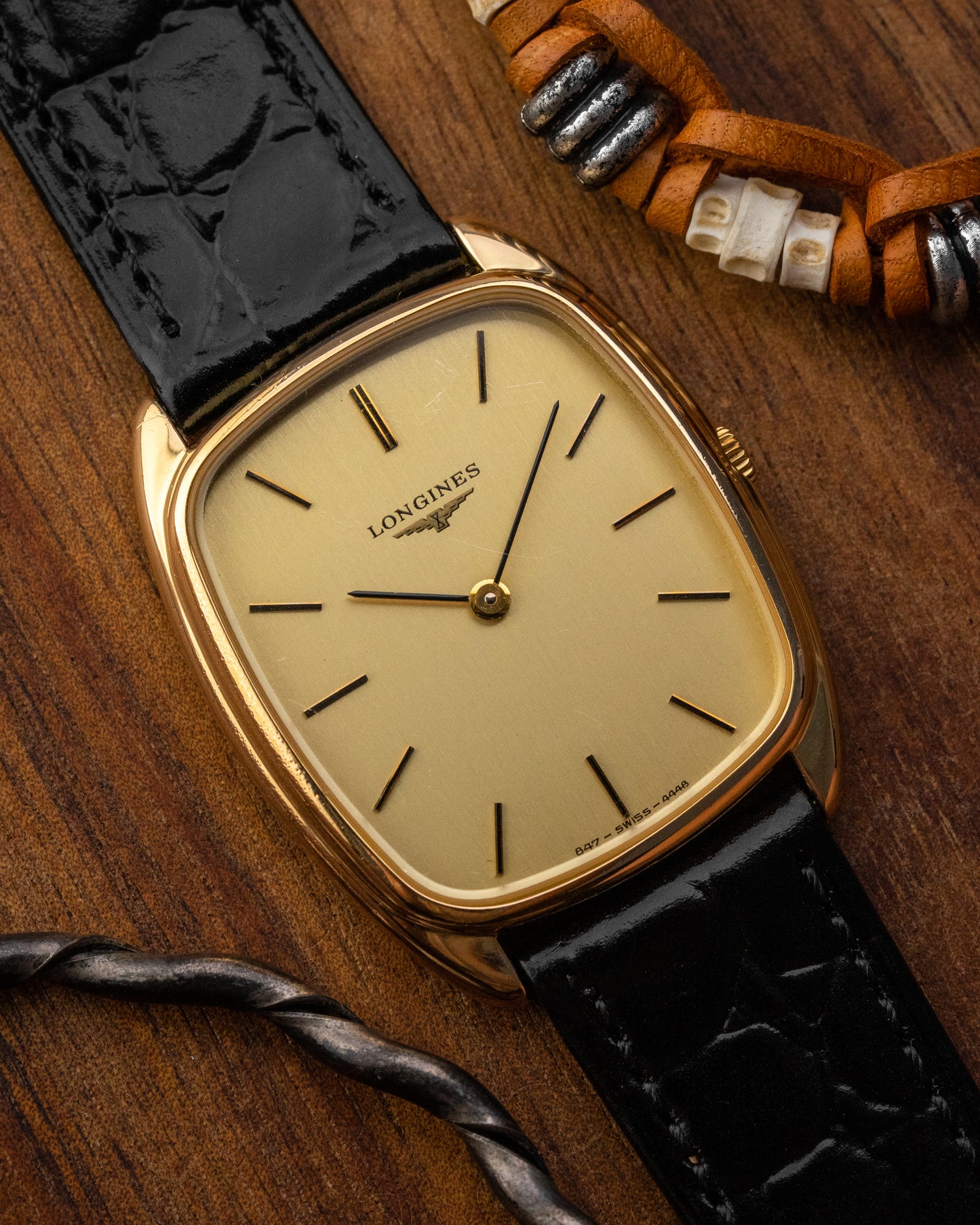 Longines "Cushion" Rectangular Gold Ref. 4448 (Cal. 847.4)