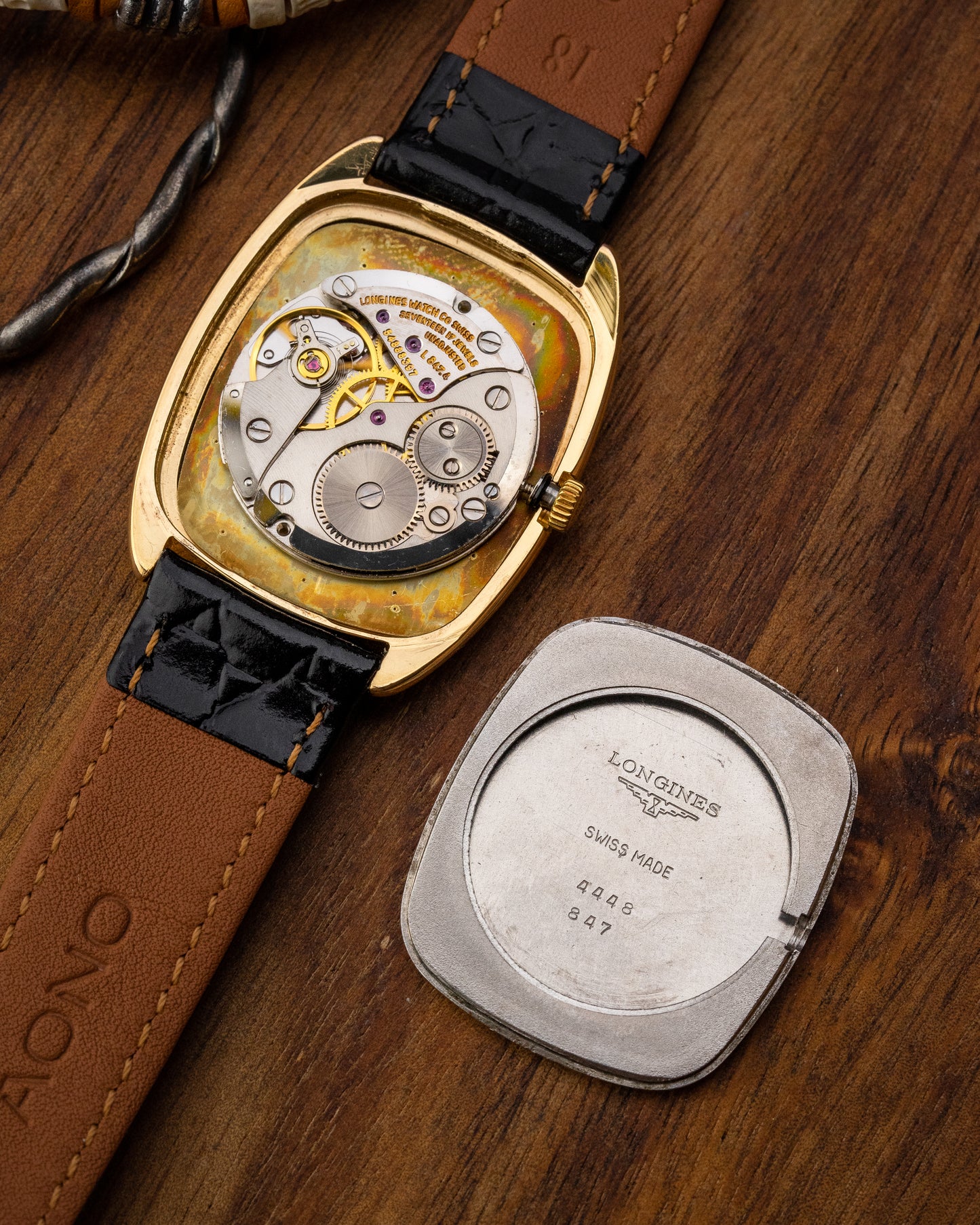 Longines "Cushion" Rectangular Gold Ref. 4448 (Cal. 847.4)