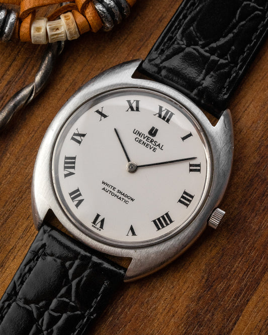 Universal Geneve White Shadow "C-shape" Roman dial Ref. 866102 (Cal. 2-66)