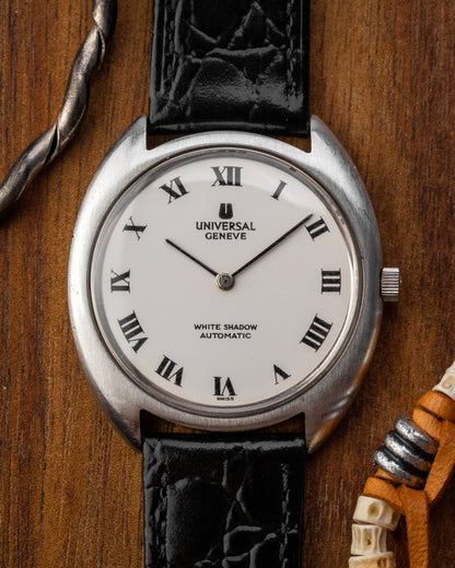 Universal Geneve White Shadow "C-shape" Roman dial Ref. 866102 (Cal. 2-66)