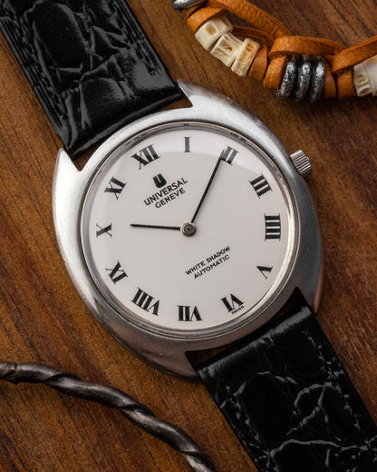 Universal Geneve White Shadow "C-shape" Roman dial Ref. 866102 (Cal. 2-66)
