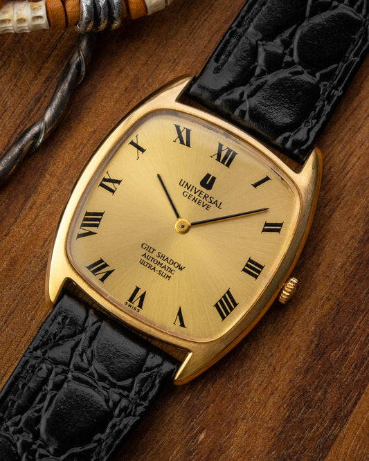 Universal Geneve Gilt Shadow "Ultra-Slim" Roman dial Gold Ref. 566105 (Cal. 2-66)