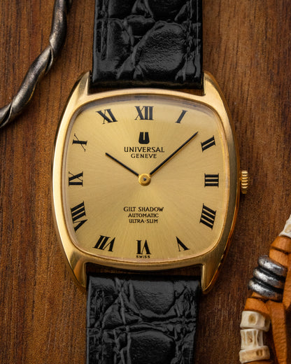 Universal Geneve Gilt Shadow "Ultra-Slim" Roman dial Gold Ref. 566105 (Cal. 2-66)