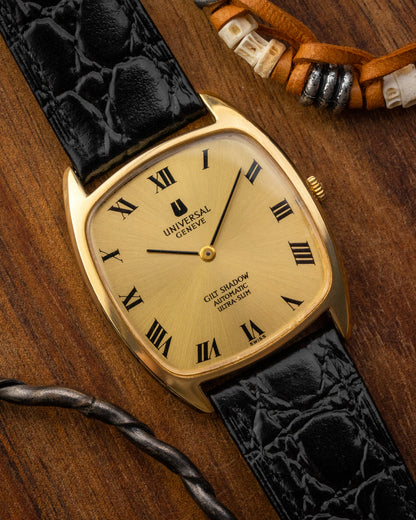 Universal Geneve Gilt Shadow "Ultra-Slim" Roman dial Gold Ref. 566105 (Cal. 2-66)