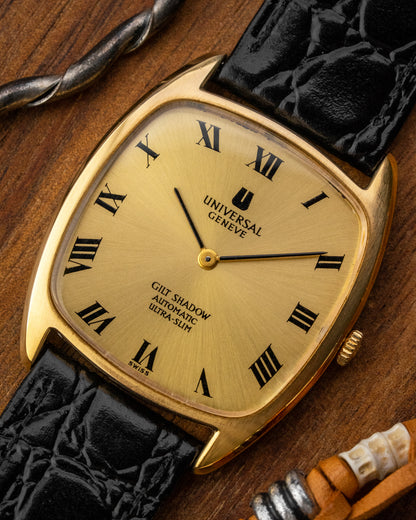 Universal Geneve Gilt Shadow "Ultra-Slim" Roman dial Gold Ref. 566105 (Cal. 2-66)