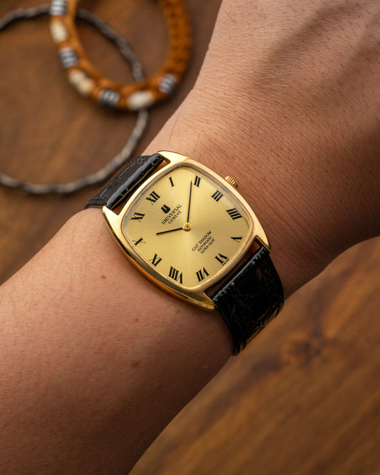 Universal Geneve Gilt Shadow "Ultra-Slim" Roman dial Gold Ref. 566105 (Cal. 2-66)