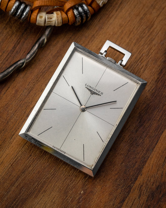 Longines Rectangular Crosshair dial Pocket Watch Ref. 7711-5 (Cal. 428)