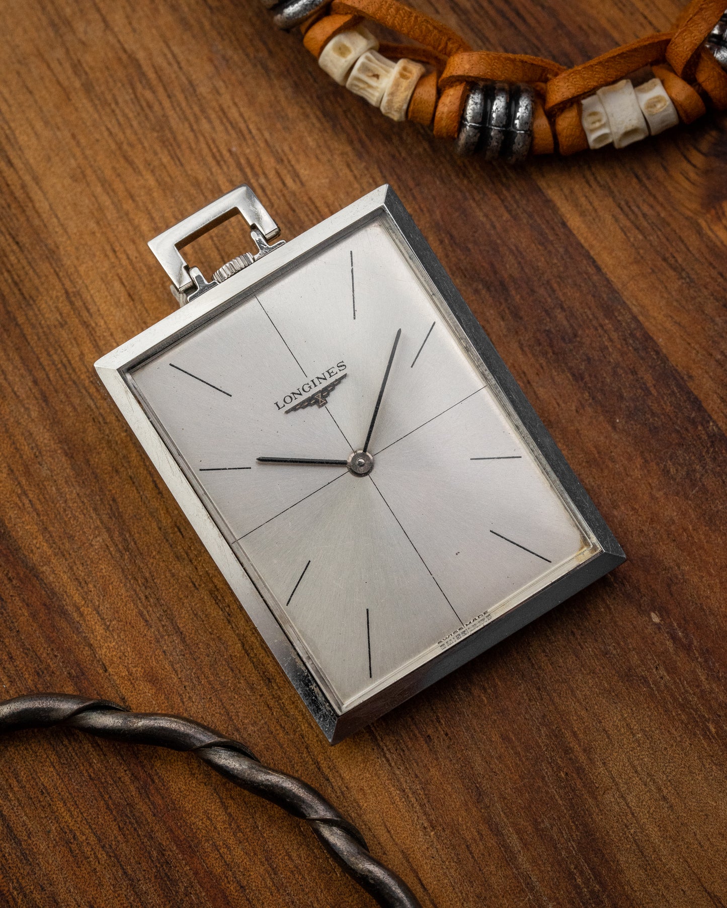 Longines Rectangular Crosshair dial Pocket Watch Ref. 7711-5 (Cal. 428)