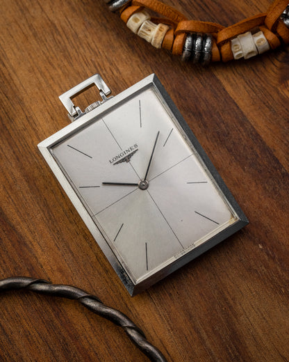 Longines Rectangular Crosshair dial Pocket Watch Ref. 7711-5 (Cal. 428)