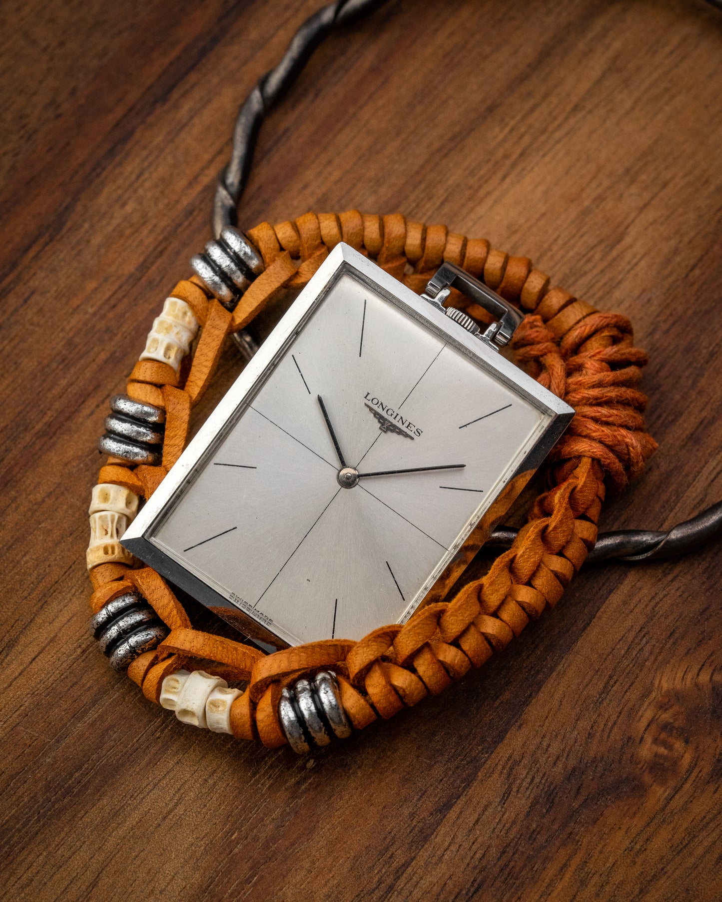 Longines Rectangular Crosshair dial Pocket Watch Ref. 7711-5 (Cal. 428)