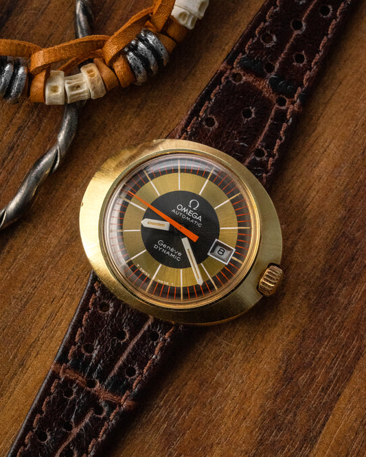 Omega Geneve Dynamic mini-UFO "Bulleyes" Gold Ref. 566.015 (Cal. 684)