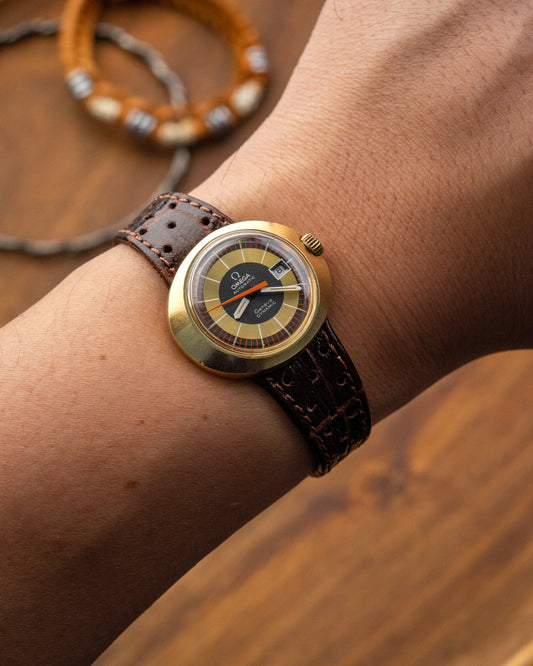 Omega Geneve Dynamic mini-UFO "Bulleyes" Gold Ref. 566.015 (Cal. 684)