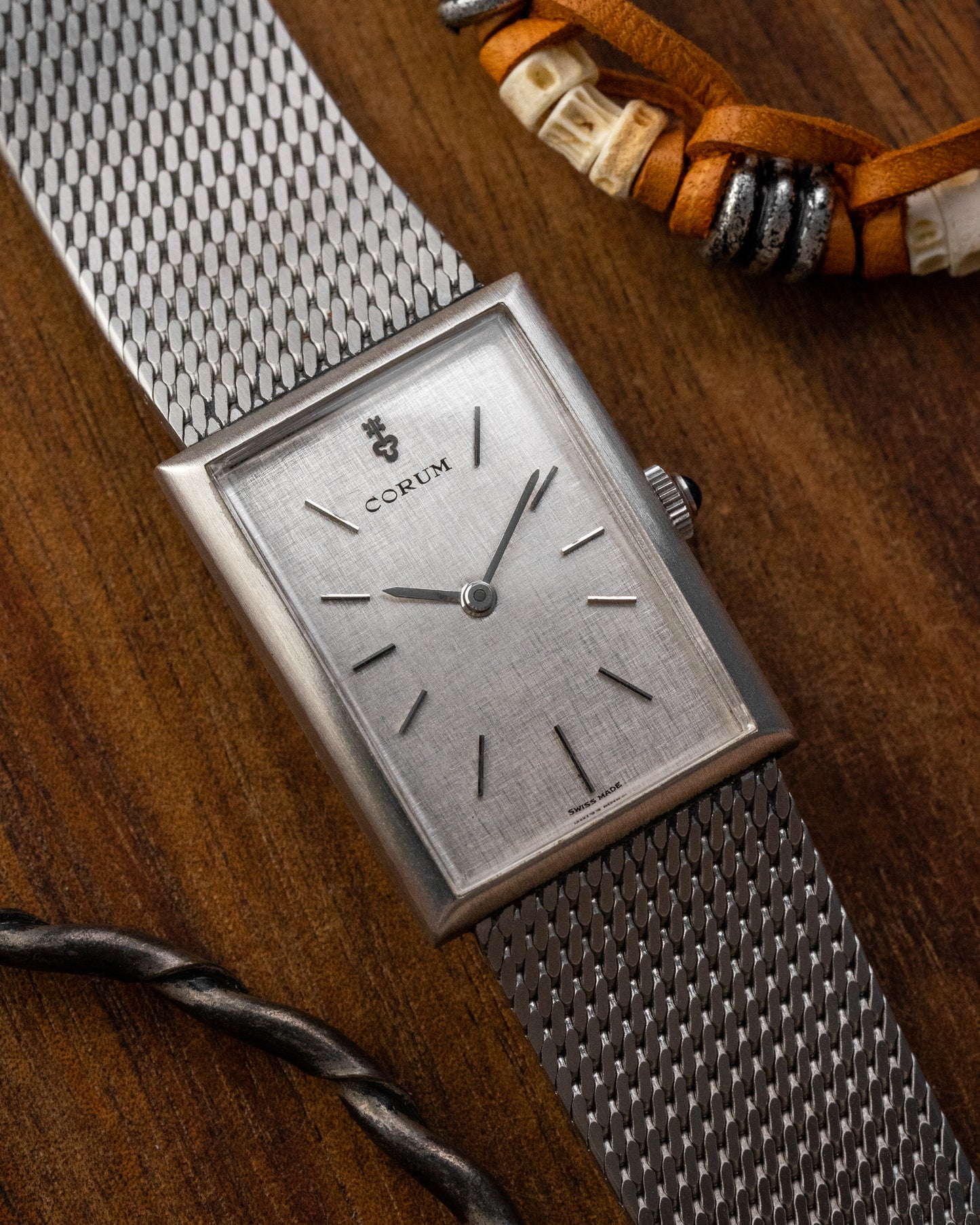 Corum Rectangular Linen dial Ref. 27281 (Cal. ETA 2512)