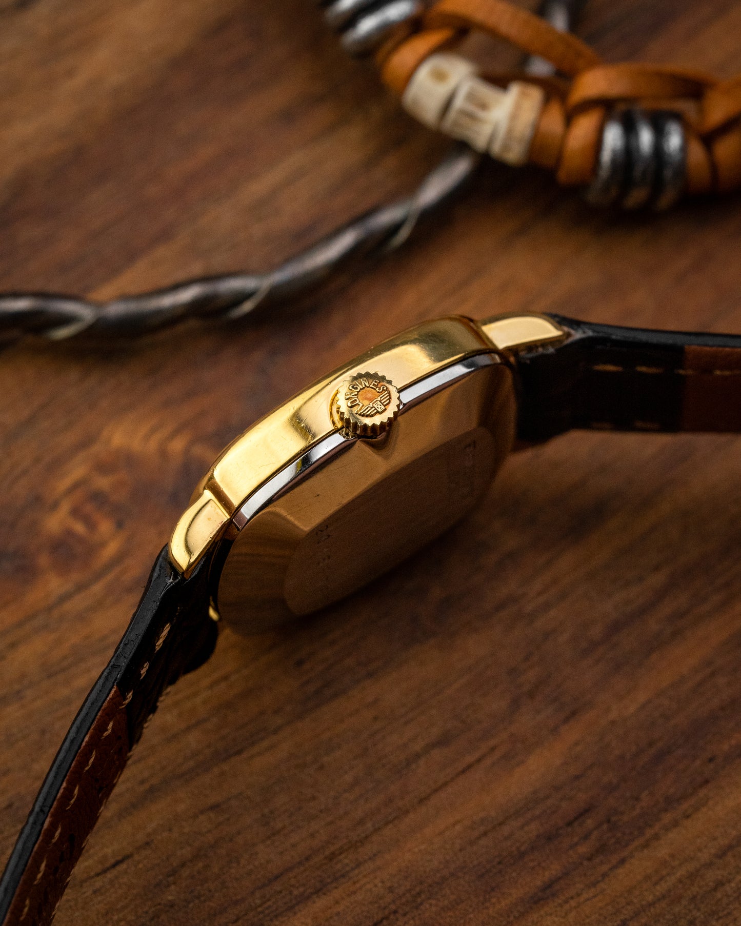 Longines Ellipse Mini "Diamond Pip" Black dial Gold Ref. 1204 (Cal. 5602)