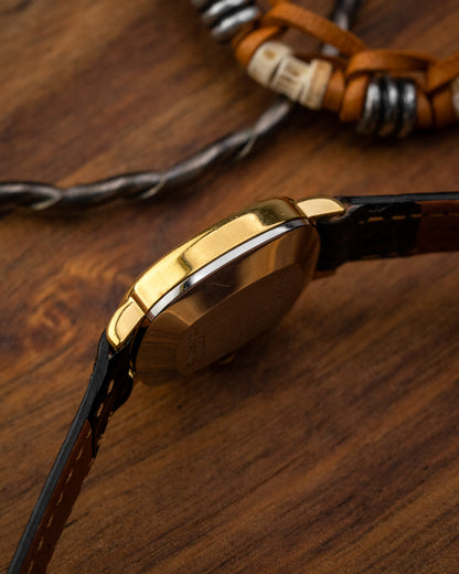 Longines Ellipse Mini "Diamond Pip" Black dial Gold Ref. 1204 (Cal. 5602)