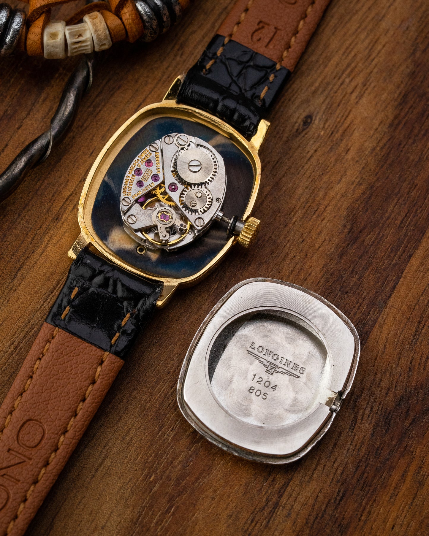 Longines Ellipse Mini "Diamond Pip" Black dial Gold Ref. 1204 (Cal. 5602)