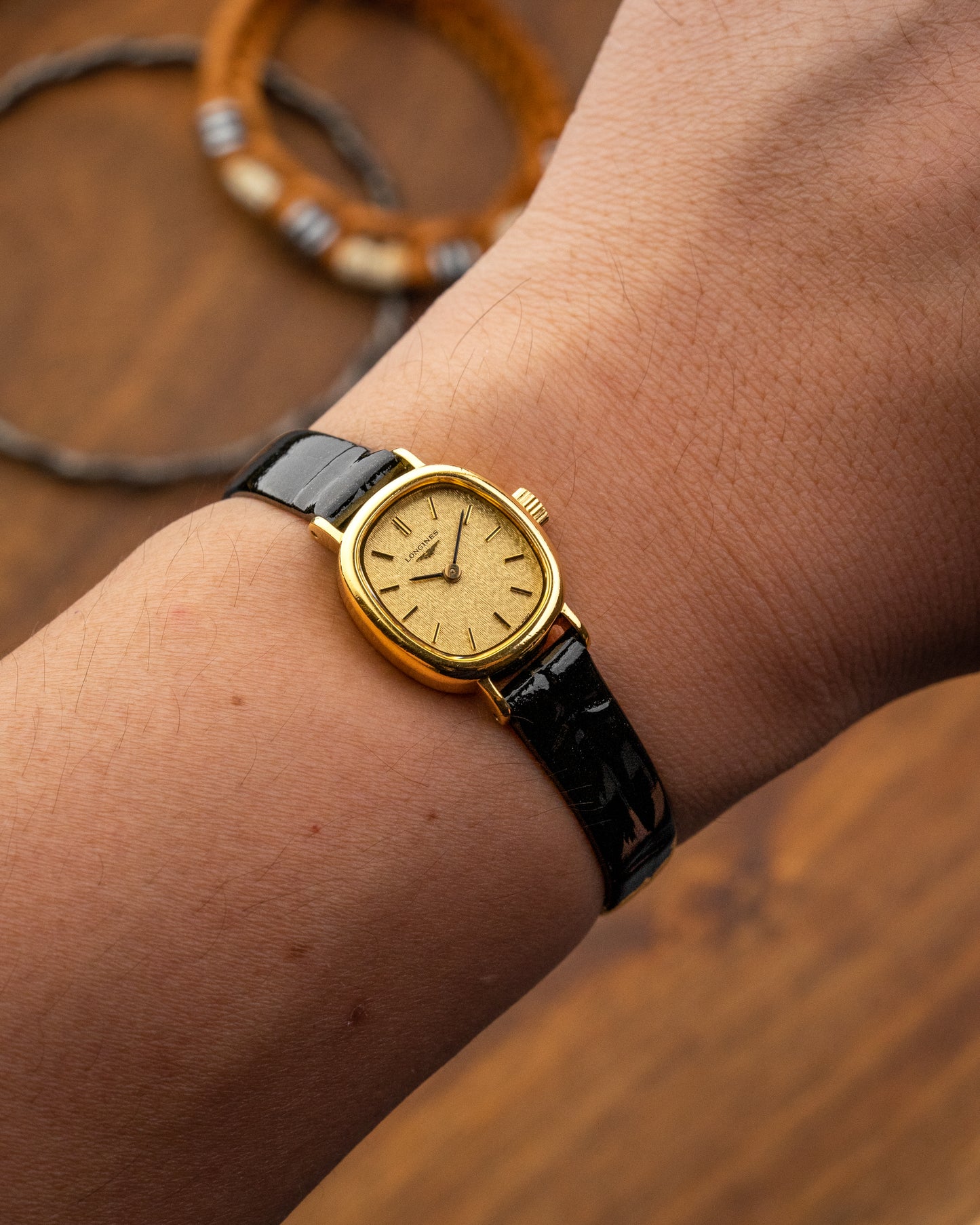 Longines Mini "Ellipse" Birch dial Gold Ref. 4282 (Cal. 817.4)