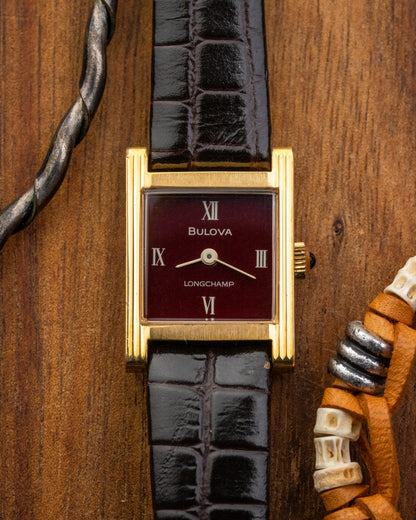 Bulova Tank Mini “Longchamp” Burgundy dial Ref. 12034