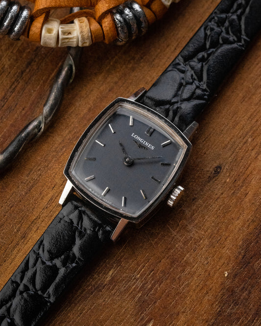 Longines Petite "Square Cushion" Grey dial Ref. 3000-1 (Cal. 5602)