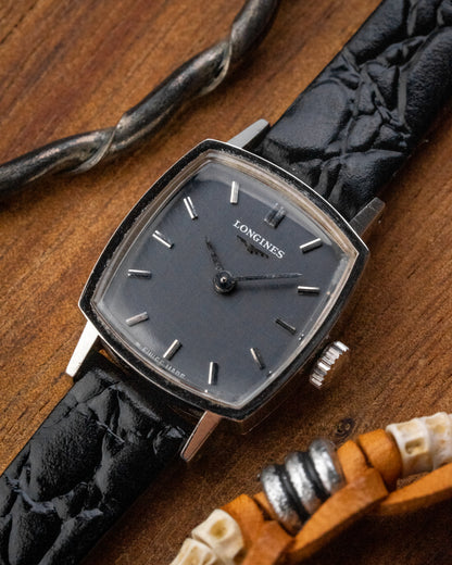 Longines Petite "Square Cushion" Grey dial Ref. 3000-1 (Cal. 5602)