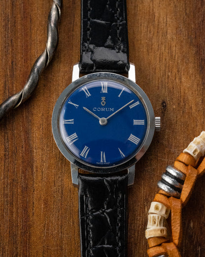 Corum Mini "Calatrava" Blue Roman dial Ref. 27337 (Cal. ETA 2512)