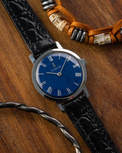 Corum Mini "Calatrava" Blue Roman dial Ref. 27337 (Cal. ETA 2512)