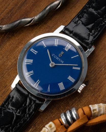 Corum Mini "Calatrava" Blue Roman dial Ref. 27337 (Cal. ETA 2512)