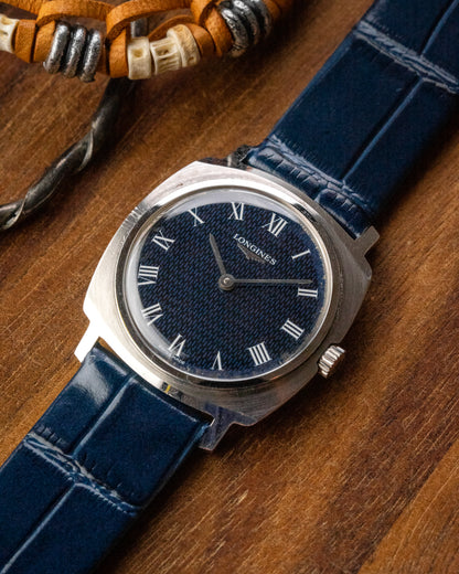 Longines Cushion "Monogram" Blue Roman dial Ref. 3004-1 (Cal. 847.3)