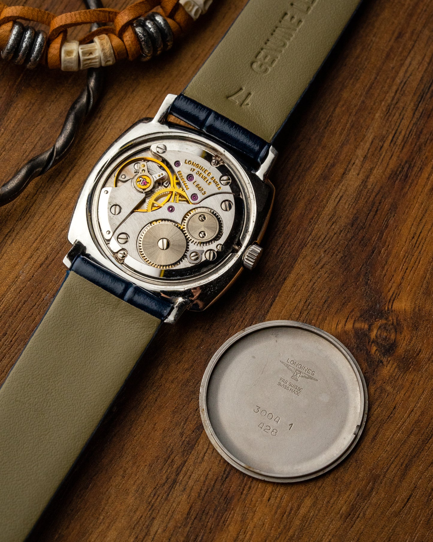 Longines Cushion "Monogram" Blue Roman dial Ref. 3004-1 (Cal. 847.3)