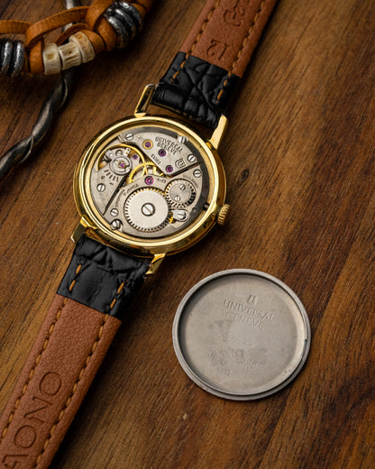 Universal Geneve Mini "Calatrava" White Roman dial Gold Ref. 542609 (Cal. 1-42)