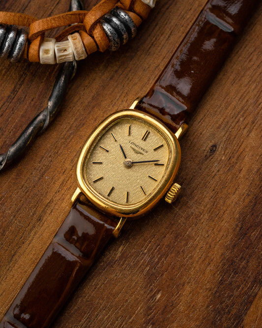 Longines Mini "Ellipse" Birch dial Gold Ref. 4282 (Cal. 817.4)