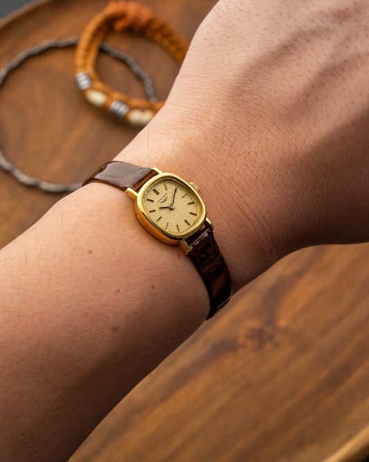 Longines Mini "Ellipse" Birch dial Gold Ref. 4282 (Cal. 817.4)