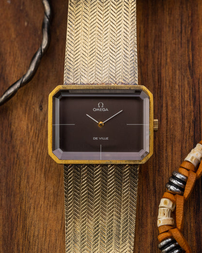 Omega De Ville “Cristallor” Emerald Woven Bracelet by Andrew Grima Ref. 5110379 (Cal. 625)