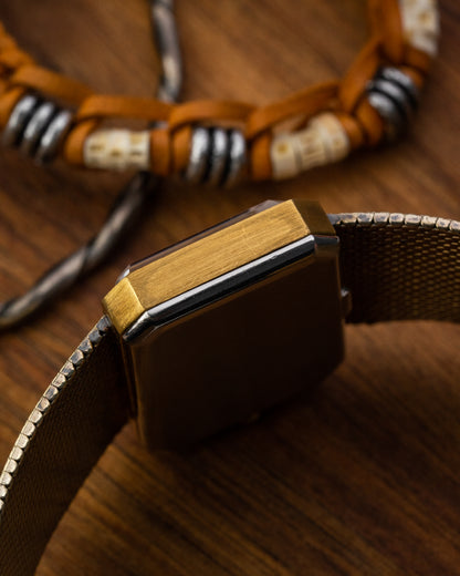 Omega De Ville “Cristallor” Emerald Woven Bracelet by Andrew Grima Ref. 5110379 (Cal. 625)