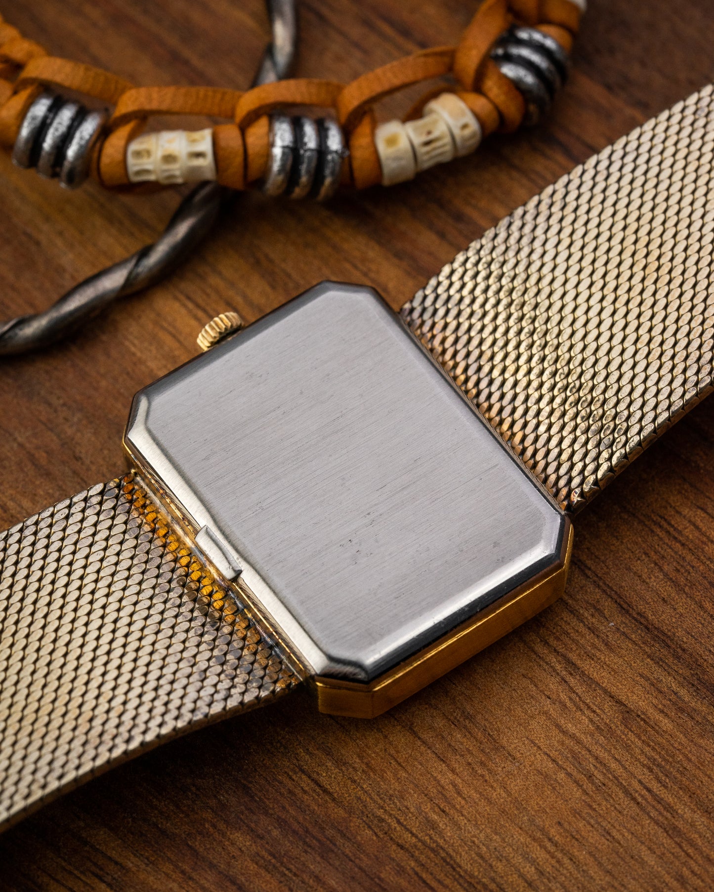 Omega De Ville “Cristallor” Emerald Woven Bracelet by Andrew Grima Ref. 5110379 (Cal. 625)