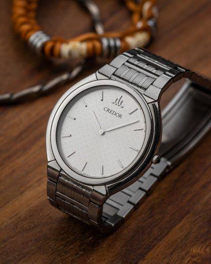 Credor Seiko "Monogram" 2F70-0490 Integrated Bracelet