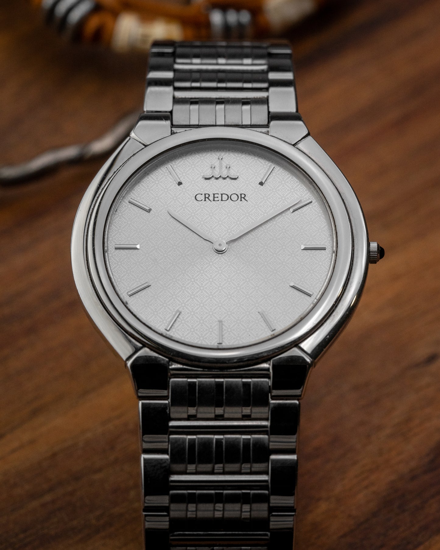 Credor Seiko "Monogram" 2F70-0490 Integrated Bracelet