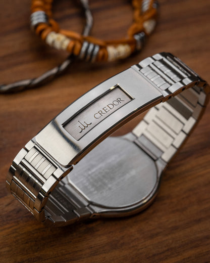 Credor Seiko "Monogram" 2F70-0490 Integrated Bracelet