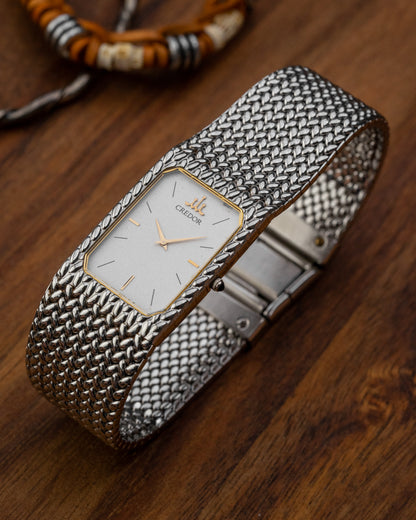 Credor Seiko Rectangular Frosty dial Ref. 2F70-5330