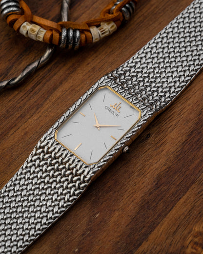 Credor Seiko Rectangular Frosty dial Ref. 2F70-5330