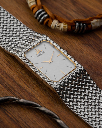 Credor Seiko Rectangular Frosty dial Ref. 2F70-5330