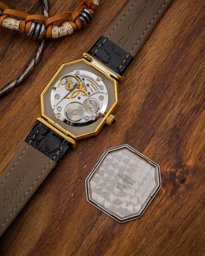 Longines Octogonal Black Roman dial Gold Ref. 3209 (Cal. 846.4)