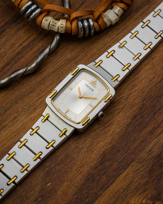 Credor Seiko "Bamboo" Ladies 18KT Gold links 2F70-5600