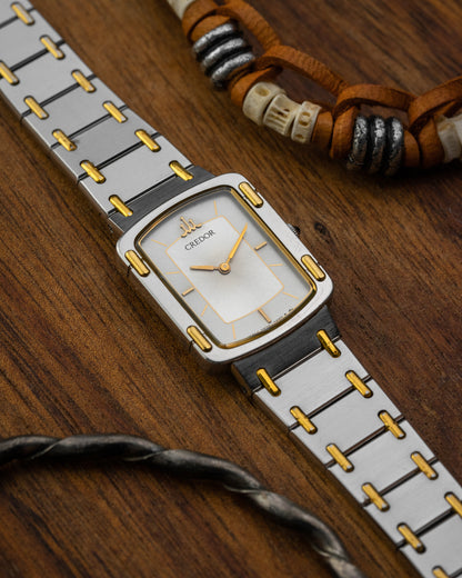 Credor Seiko "Bamboo" Ladies 18KT Gold links 2F70-5600