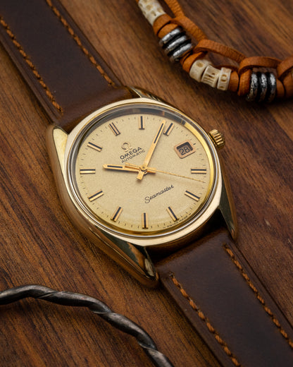 Omega Seamaster Automatic Date "Sparkle" dial Gold Capped Ref. 166.067 (Cal. 565)